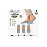 modasocks Bambu Babet Erkek Çorabı 3 Çift Gri