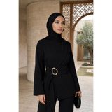 modasusev Premium Kesim Kemerli Modern Tesettür İkili Takım