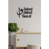 MODAT Sabret Şükret Dua Et Elif Vav Set Lazer Kesim Ahşap Duvar Dekorasyon Ürünü Bltbl013