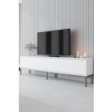 Modatte LORA GÜMÜŞ METAL AYAKLI BEYAZ TV ÜNİTESİ