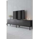 Modatte LORA SİYAH METAL AYAKLI ANTRASİT TV ÜNİTESİ