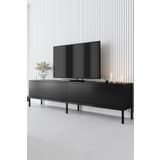 Modatte LORA SİYAH METAL AYAKLI SİYAH TV ÜNİTESİ
