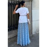 Modaurul Maxi Dantel Etek 4047 - Mavi - S