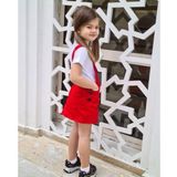 Modavals Gabardin Kardeş Kombin Mınnıe Slopet & T-ShirtKombin - Kırmızı - 7 - 8 Yaş