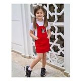 MODAVALS GABARDİN KARDEŞ KOMBİN MINNIE SLOPET & TSHIRT KOMBİN - KIRMIZI