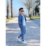 MODAVALS KOL KATLAMALI KETEN GÖMLEK & BELİ LASTİKLİ KETEN PANTOLON & PAMUKLU TSHIRT & ZİNCİR AKSESUAR 4LÜ KETEN ERKEK ÇOCUK TAKIM 579683041