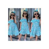 MODAVALS MİNT YEŞİLİ KARDEŞ KOMBİN KIZ ÇOCUK ELBİSE & BANDANA KOMBİN copy491296645