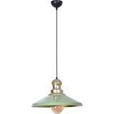 Modavize Afra Modern Tasarım Salon Mutfak Yatak Odası Cafe Mutfak Metal Yeşil Renk Tekli Avize ( Çap 36 cm ) - Antrasit - 1