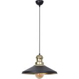 Modavize Afra Modern Tasarım Salon Mutfak Yatak Odası Cafe Mutfak Renk Tekli Avize ( Çap 36 cm ) - Siyah - Gold - 1