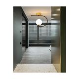 Modavize Alina Modern Salon - Mutfak - Yatak Odası Metal Tekli Plafonyer Siyah Tekli Avize Siyah Tek Ebat