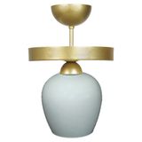 Modavize Amanda Modern Plofonyer Gold Kasa Camlı Tekli Avize - Altın - 1