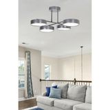 Modavize Aria Modern Tasarım Salon Yatak Odası Mutfak Beyaz Işık Ledli Gri Renk 4 Lü LED Avize