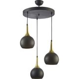 Modavize Bella Modern Metal Sıvama Sarkıt Avize - Siyah - 1