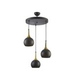 Modavize BELLA MODERN Salon - Mutfak - Cafe METAL SIVAMA SARKIT AVİZE SİYAH 30 x 98