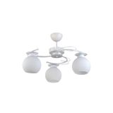 Modavize Bolivar modern Salon - Mutfak - Yatak Odası beyaz camlı 3 lü beyaz avize beyaz 35 x 50