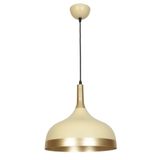 Modavize Cosmos özel tasarım spor modern krem rengi gold detaylı metal cafe-mutfak tekli sarkıt avize krem 59 x 30