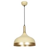 Modavize Cosmos Özel Tasarım Spor Modern Krem Rengi Gold Detaylı Metal Cafe-mutfak Tekli Sarkıt Avize