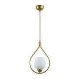 Modavize Deco Özel Tasarım Salon - Mutfak - Yatak Odası Eskitme Renk Beyaz 110 Camlı Tekli Avize Gold Beyaz Tek Ebat