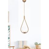 Modavize Deco Özel Tasarım Spor Modern Glop Camlı Oval Eskitme Tekli Avize - 1