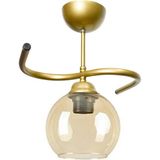 Modavize Fuji Salon - Mutfak - Yatak Odası - Hol - Eskitme Renk Bal Camlı Tekli Avize - Sarı - 1