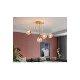 Modavize Jade özel tasarım Salon - Mutfak - Yatak Odası bal glop camlı 4 lü gold eskitme avize eskitme 80 x 180