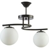 Modavize Linda Modern Kapalı Globe Camlı Ikili Avize - Beyaz - 2