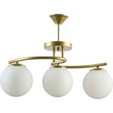 Modavize Linda Modern Kapalı Globe Camlı Üçlü Avize - Beyaz - 3