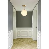 Modavize Mini Modern Salon - Mutfak - Yatak Odası Glop Camlı Gold Eskitme Tekli Tavan Plofonyer Avize