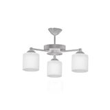 Modavize MODERN PLOFONYER Salon - Mutfak - Yatak Odası TASARIM CAMLI ÜÇLÜ AVİZE GRİ 15 x 35.50