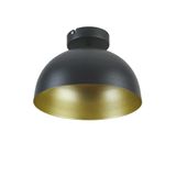 Modavize Neo Modern Tasarım Cafe Mutfak Metal Siyah içi Gold Plafonyer Tekli Avize Siyah Tek Ebat