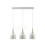 Modavize REINA MODERN Salon - Mutfak - Cafe TASARIM METAL BAŞLIK TEKLİ İKİLİ ÜÇLÜ SIRALI AVİZE GÜMÜŞ 30 x 90