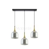 Modavize REINA MODERN Salon - Mutfak - Cafe TASARIM METAL BAŞLIK TEKLİ İKİLİ ÜÇLÜ SIRALI AVİZE SİYAH 30 x 90