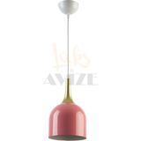 Modavize Reına Modern Tasarım Metal Başlık Tekli Ikili Üçlü Sıralı Avize - Pembe - 1