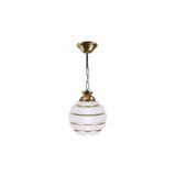 Modavize RETRO Salon - Mutfak - Yatak Odası RUSTİK BEYAZ GOLD CAMLI TEKLİ AVİZE eskitme