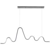 Modavize Ritim Modern Tasarım Yatak Odası - Salon Mutfak Yemek Masası Gri Renk Beyaz LED Avize (110 cm )