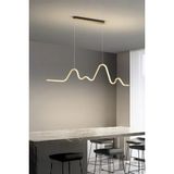 Modavize Ritim Modern Tasarım Yatak Odası - Salon - Mutfak Yemek Masası Renk Beyaz LED Avize (110 Cm) - Eskitme