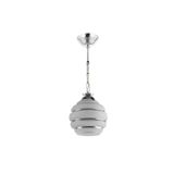 Modavize Salon - Mutfak - Yatak Odası Gümüş Detaylı Camlı (15 CM ÇAP)tekli Avize