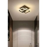 Modavize Selinay Modern Tasarım Siyah Renk Salon Mutfak Hol Beyaz LED 2 Li Avize