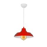 Modavize SİNYOR MODERN METAL Salon - Mutfak - Cafe SIVAMA TEKLİ SARKIT AVİZE KIRMIZIBEYAZ 25 x 90