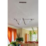 Modavize Snake Modern Tasarım Salon Yatak Odası Oda Mutfak Yemek Masası Üstü Beyaz Ledli 2 Li LED Avize - Kahverengi