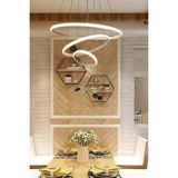 Modavize Sonya Modern Tasarım Yatak Odası - Salon - Mutfak Gri Renk Beyaz LED 3 Lü Avize