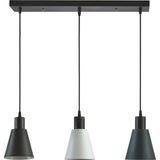 Modavize Trend Modern Spor Dekoratif Cafe-Mutfak Antrasit Beyaz Siyah Renk 3 Lü Sıralı Sarkıt Avize