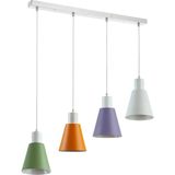 Modavize Trend Modern Yeşil - Turuncu - Lila - Beyaz Renk Salon-Mutfak-Yatak Odası-Cafe Sıralı 4 Lü Avize
