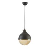 Modavize Vera modern Salon - Mutfak - Yatak Odası bal rengi glop camlı tekli siyah avize siyah 35 x 50