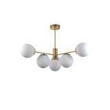 Modavize Violet Modern Tasarım Salon Mutfak Yatak Odası Eskitme Renk Beyaz Camlı 6 lı Avize Eskitme Beyaz 60 x 58