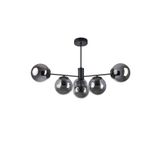 Modavize Violet Modern Tasarım Salon Mutfak Yatak Odası Siyah Renk Füme Camlı 6 lı Avize Siyah Füme 60 x 58