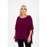 Modayız Büyük Beden Mor Şifon Bluz 38E-2405 - 52 - 54