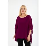 modayız Büyük Beden Mor Şifon Bluz 38E-2405