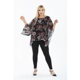 modayız Büyük Beden Şifon Bluz 3F-2439