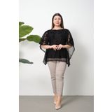 modayız Büyük Beden Sİyah Bluz 30A-2557